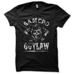 tee shirt samcro outlaw black sublimation