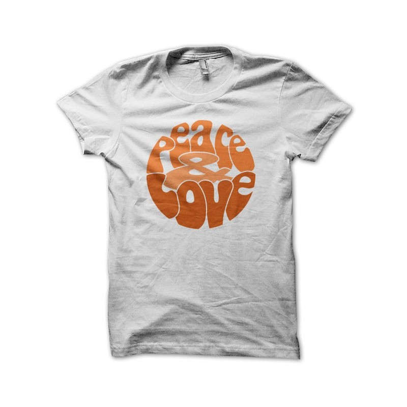 Peace Love Orange on White mixed sublimation shirt