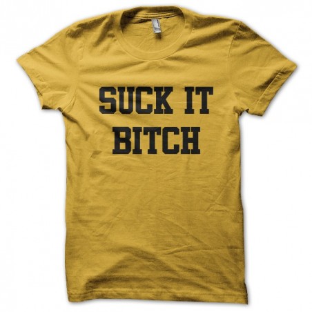 tee shirt Suck it bitch yellow sublimation