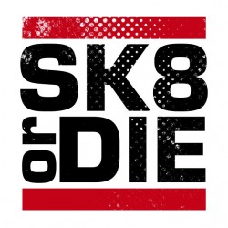 T-Shirt Skate or Die WHITE sublimation