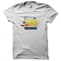 t-shirt i love pikachu white sublimation