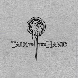gray sublimation talk to the hand t-shirt