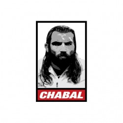 Chabal parody Obey rugby white sublimation tee shirt
