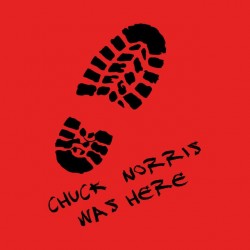 shirt chuck norris was here red sublimation