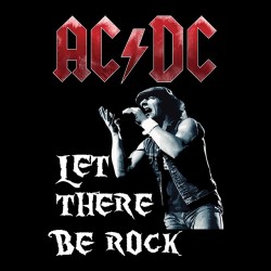 ACDC t-shirt Let there be black rock sublimation