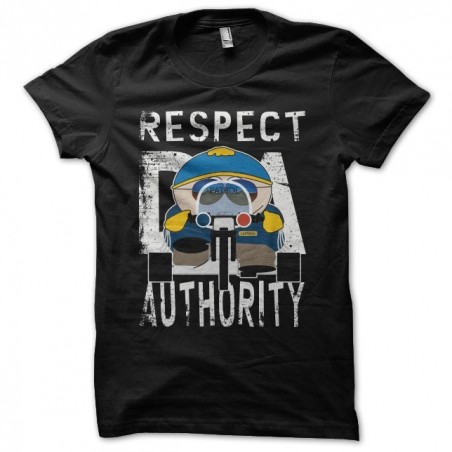 Respect My Authority Cartman South Park teeshirt black parody sublimation