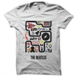 tee shirt THEBEATLES white sublimation poster