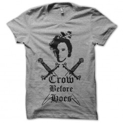 tee shirt crow before hoes gray sublimation