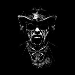 tee shirt skull sheriff black sublimation