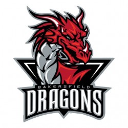 t-shirt bakersfield dragons logo ice hockey white sublimation