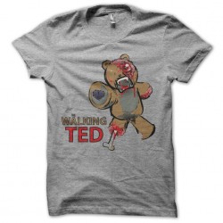 t-shirt the walking ted the terrible bear in zombie gray sublimation
