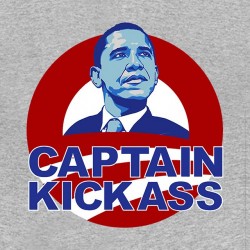 tee shirt captain kick ass obama gray sublimation