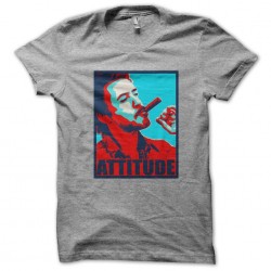 tee shirt Attitude fight club gris sublimation