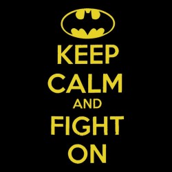 batman tee shirt keep calm and fight on black sublimation