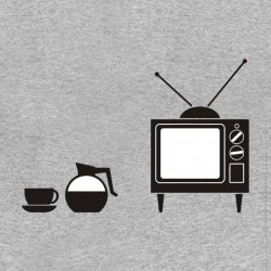 coffe shirt and tv blur gray sublimation