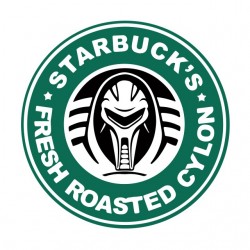t-shirt Starbuck fresh roasted white sublimation cylon