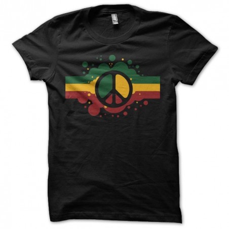 Tee shirt rasta Peace and Love artwork  sublimation