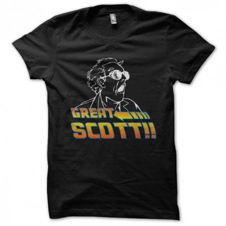 tee shirt Great scott way back to the future black sublimation