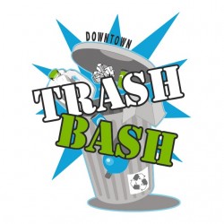 tee shirt  downtown trash bash logo  sublimation