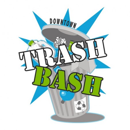 t-shirt downtown trash bash logo White sublimation