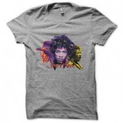 tee shirt Jimi Hendrix multi faces gris sublimation