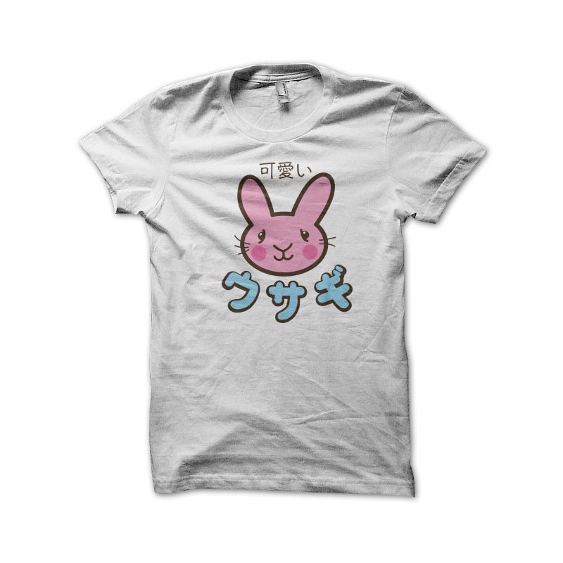 white kawaii rabbit shirt in sublimation