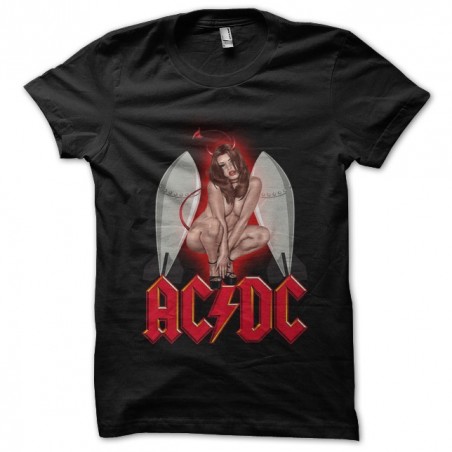 ACDC t-shirt Pinup black sublimation