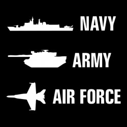 tee shirt navy army air force 3 logos  sublimation