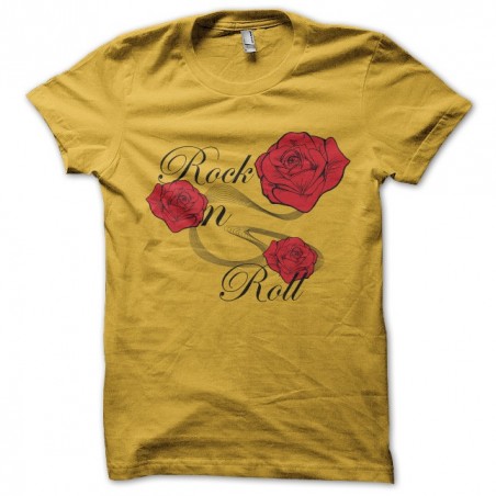 Rock n roll t-shirt rose yellow sublimation