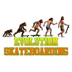Evolution skateboarding t-shirt white sublimation