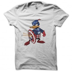 t-shirt captain america daffy white duck sublimation