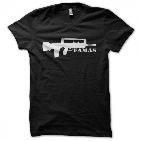 Famas assault rifle french black sublimation t-shirt