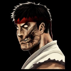 tee shirt Ryu en zombie de street fighter  sublimation