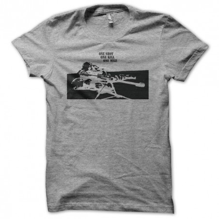 Tee shirt Sniper One shot one kill sublimation