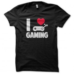 t-shirt i love gaming black sublimation