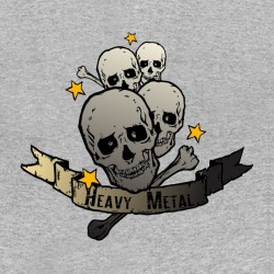 tee shirt heavy metal gris sublimation