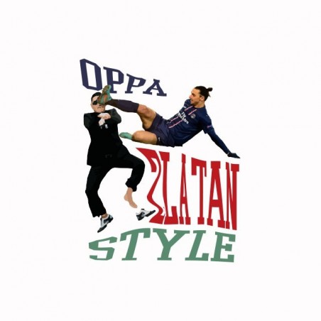 OPPA Zlatan Style parody gangnam white sublimation t-shirt