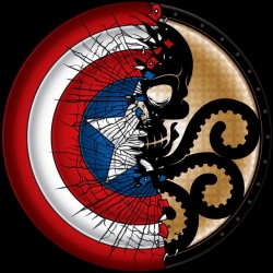 tee shirt Captain America logo brisé  sublimation