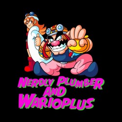 t-shirt nerdly plumber and warioplus black sublimation