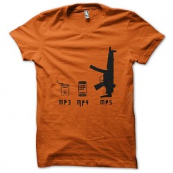 Evolution of music orange sublimation tee shirt