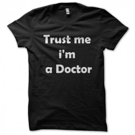 trust me im a doctor black sublimation tee shirt