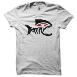 white sublimation piranha t-shirt