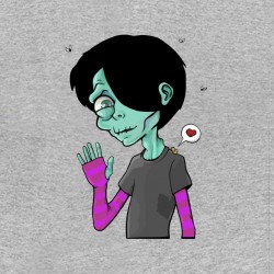 tee shirt zombie Emo gris sublimation