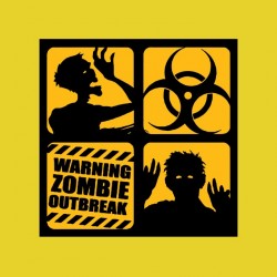 shirt Zombie outbreak yellow sublimation