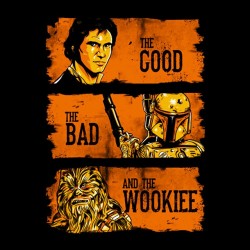 tee shirt The good the bad and the wookiee  sublimation