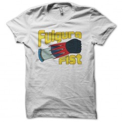 Goldorak parody T-shirt Fulguro Fist white sublimation