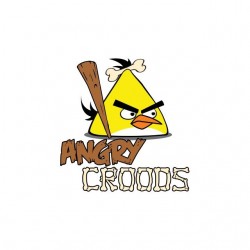 The Croods parody t-shirt Angry Birds white sublimation