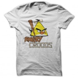 The Croods parody t-shirt Angry Birds white sublimation
