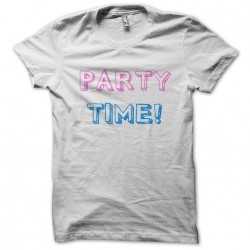 tee-shirt party time white sublimation