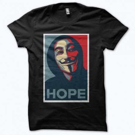 Tee shirt hacktivistes Anonymous hope   sublimation